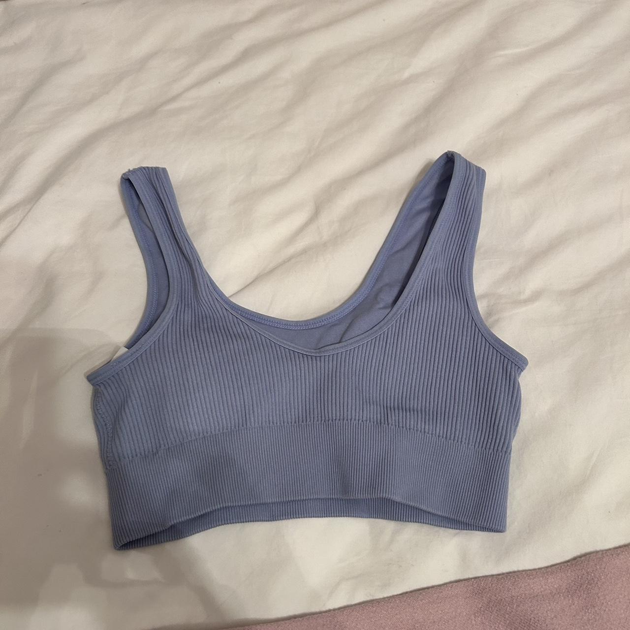 Aerie Women's Blue Crop-top | Depop