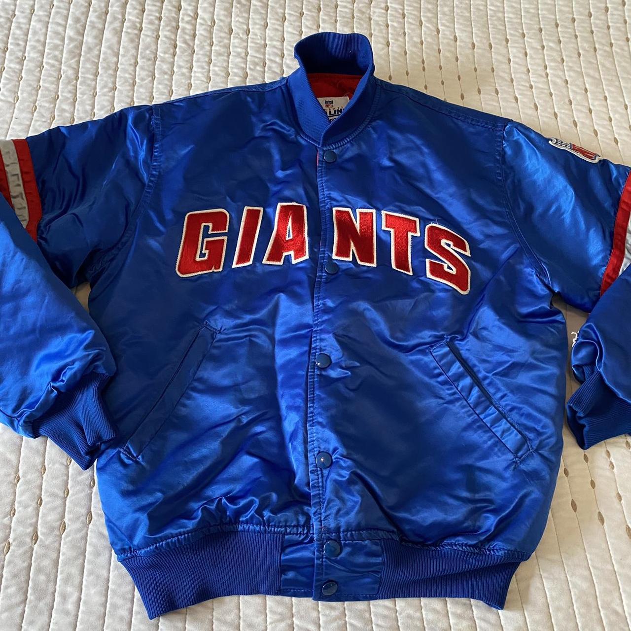 NY Giants Blue Satin Jacket