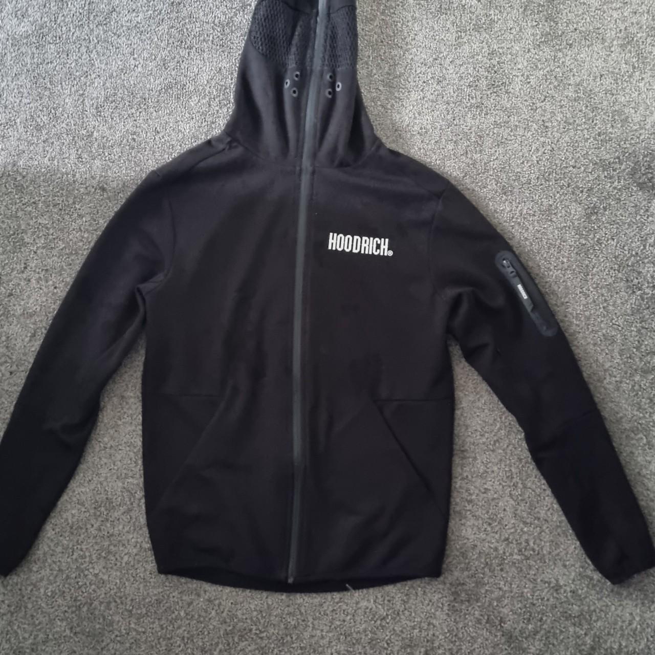 black hoodrich full zip hoodie with bug eye face... - Depop