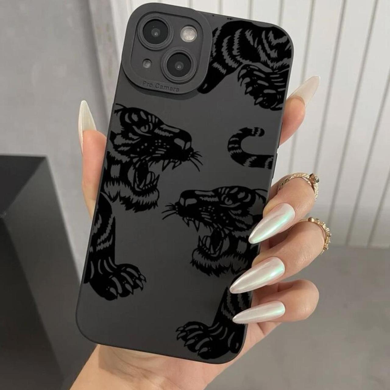 shein black tiger case iphone 14 - Depop