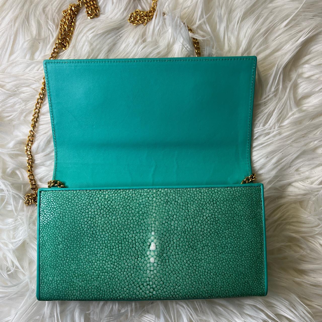 Argento Vivo Women's Green and Gold Bag (5)