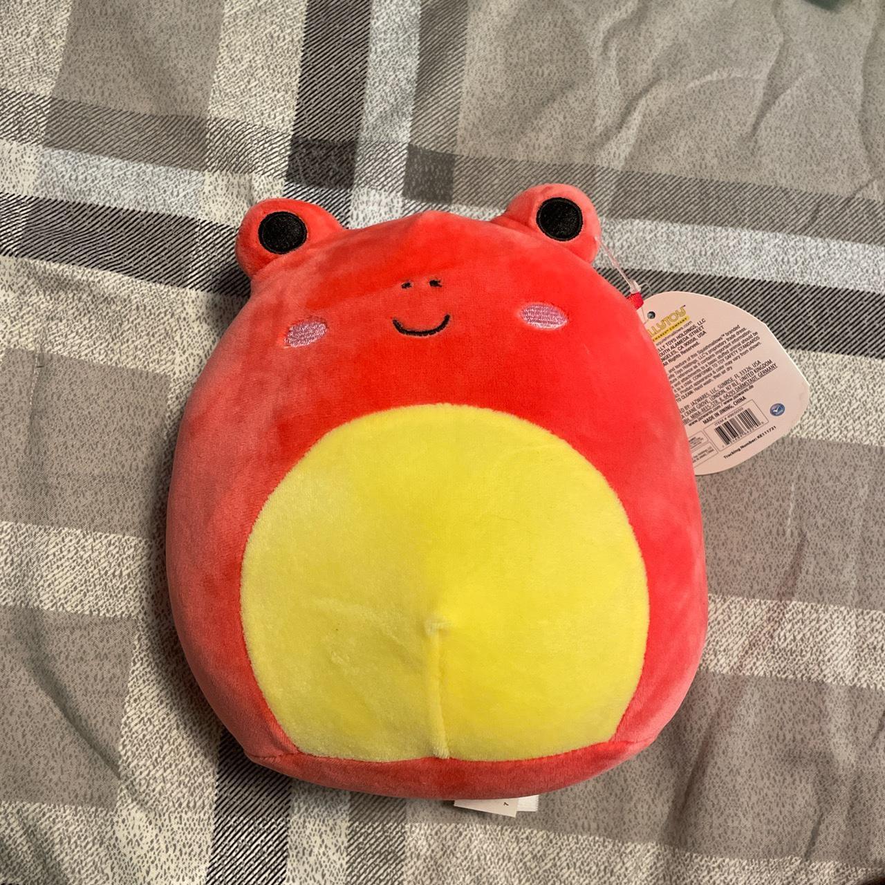 Red squishmallow frog Obu, got him from five... - Depop