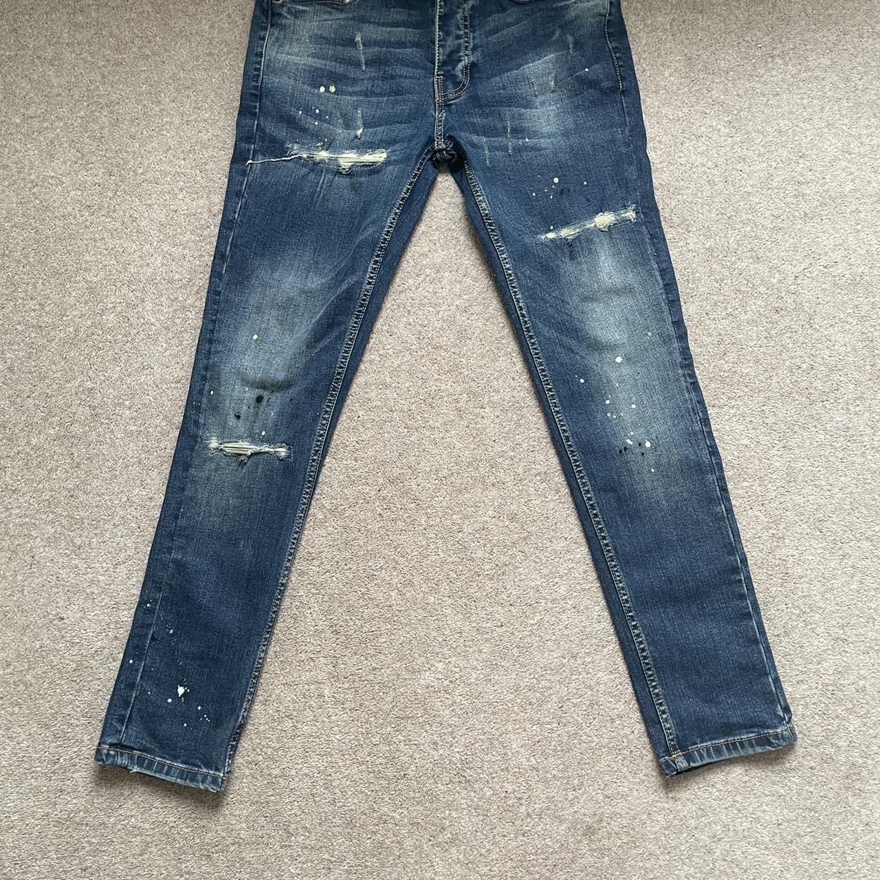 Valere milano ripped tapered jeans 30R Excellent... - Depop