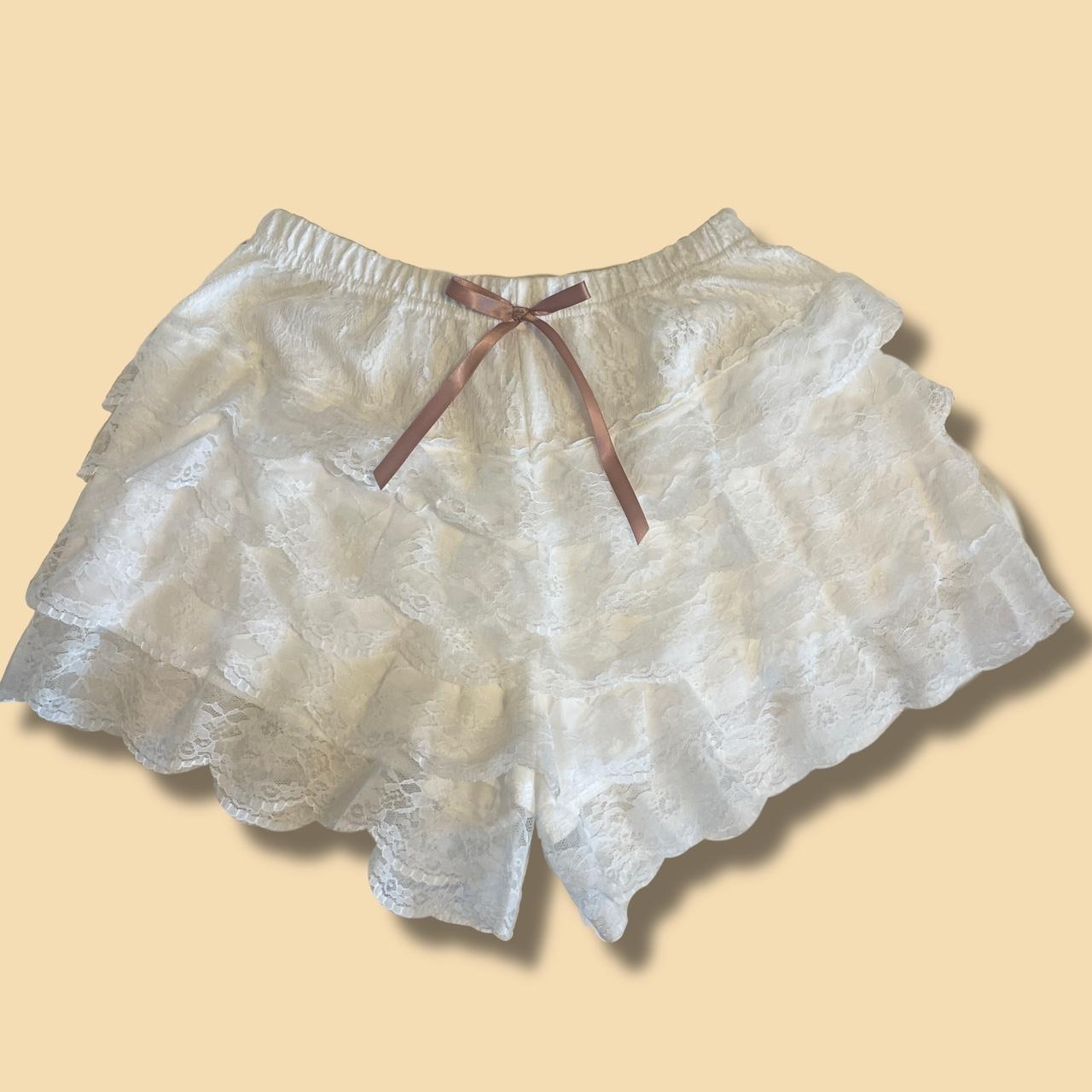 Women's Cream and White Shorts | Depop