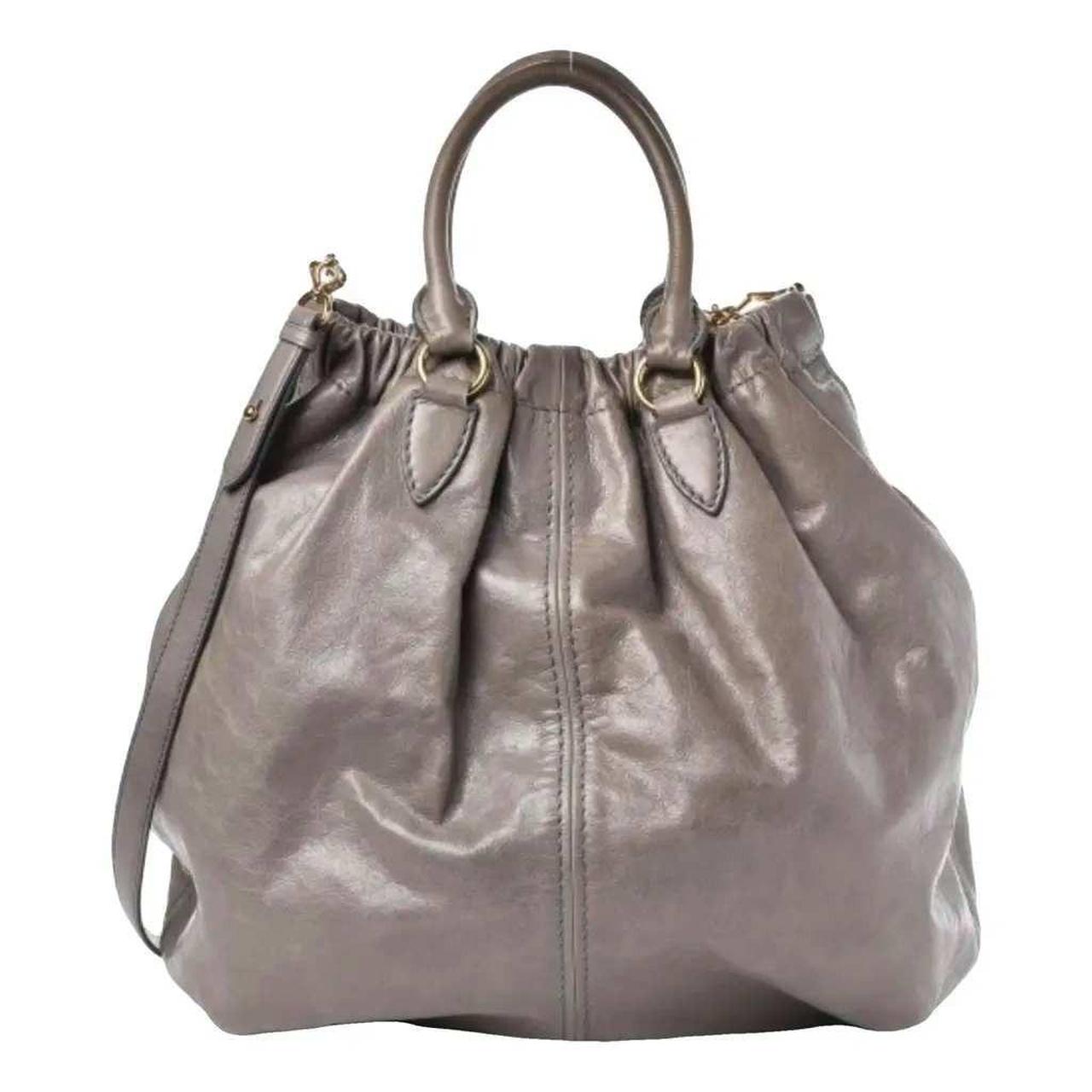 Miu Miu Women's Satchels - Grey/Gold – Miu Miu As… - image 1