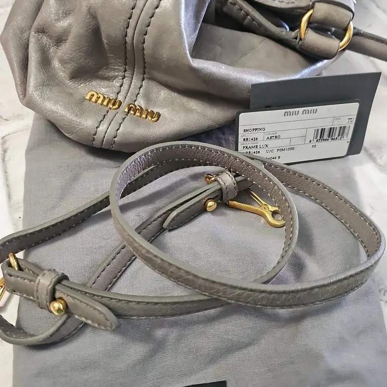 Miu Miu Women's Satchels - Grey/Gold – Miu Miu As… - image 2