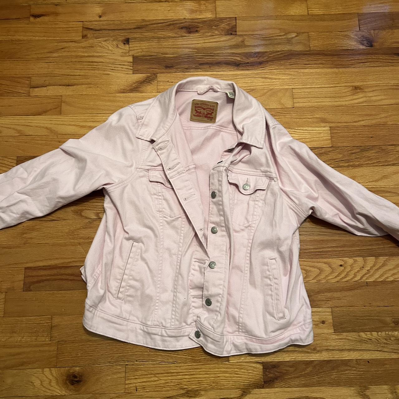 Pink Levi’s denim jacket in a 2x. The only flaw I... Depop