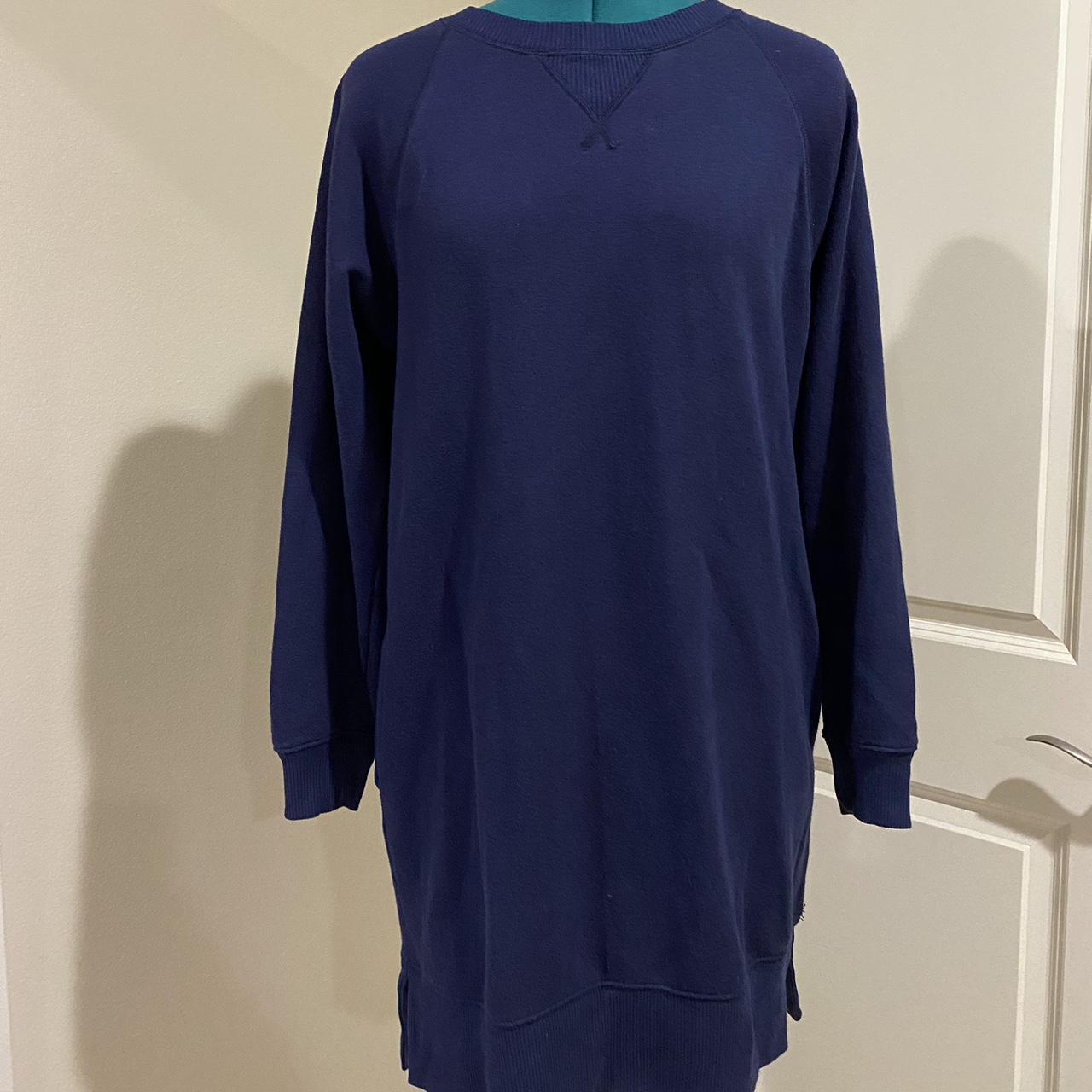 Aerie navy blue sweatshirt dress with pockets. Depop