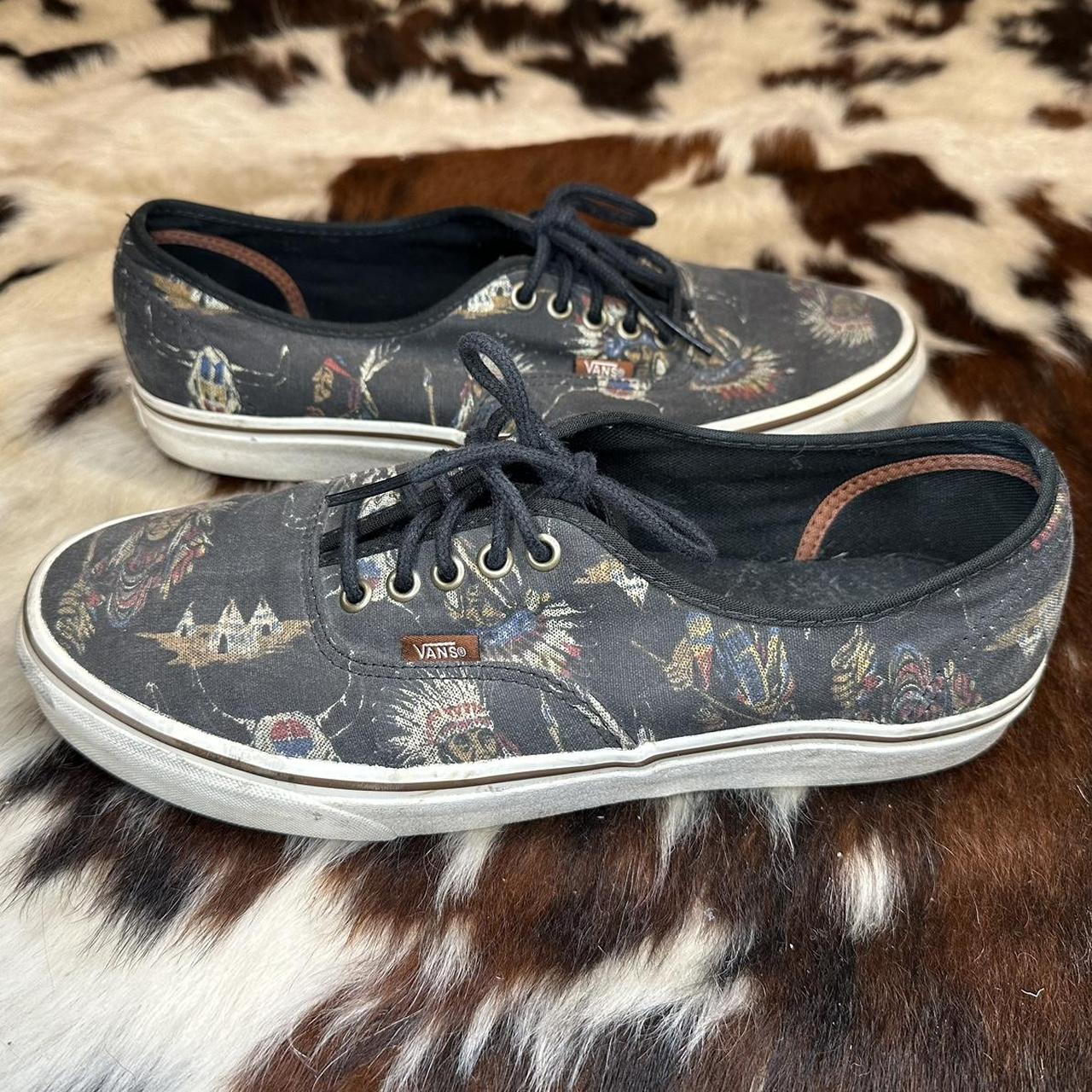 Vans Era Native American Print canvas skate shoes.... - Depop