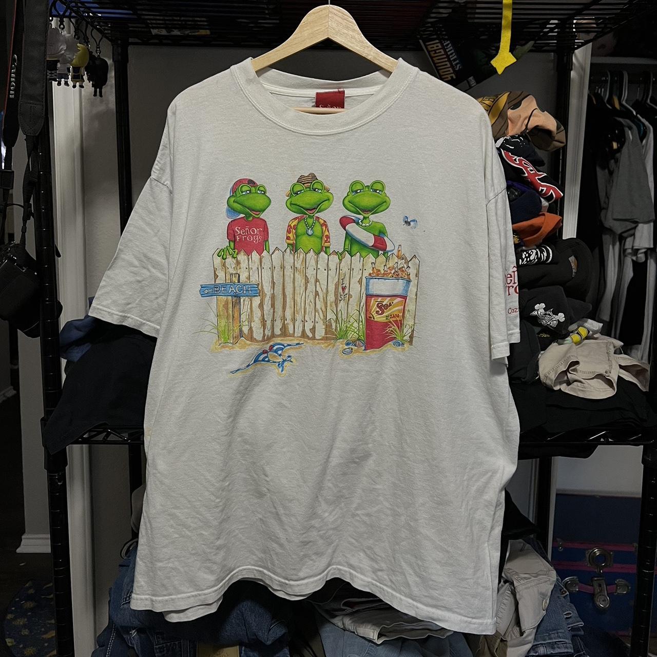 Vintage Señor Frogs Cozumel Sol Tee some easy stains... - Depop