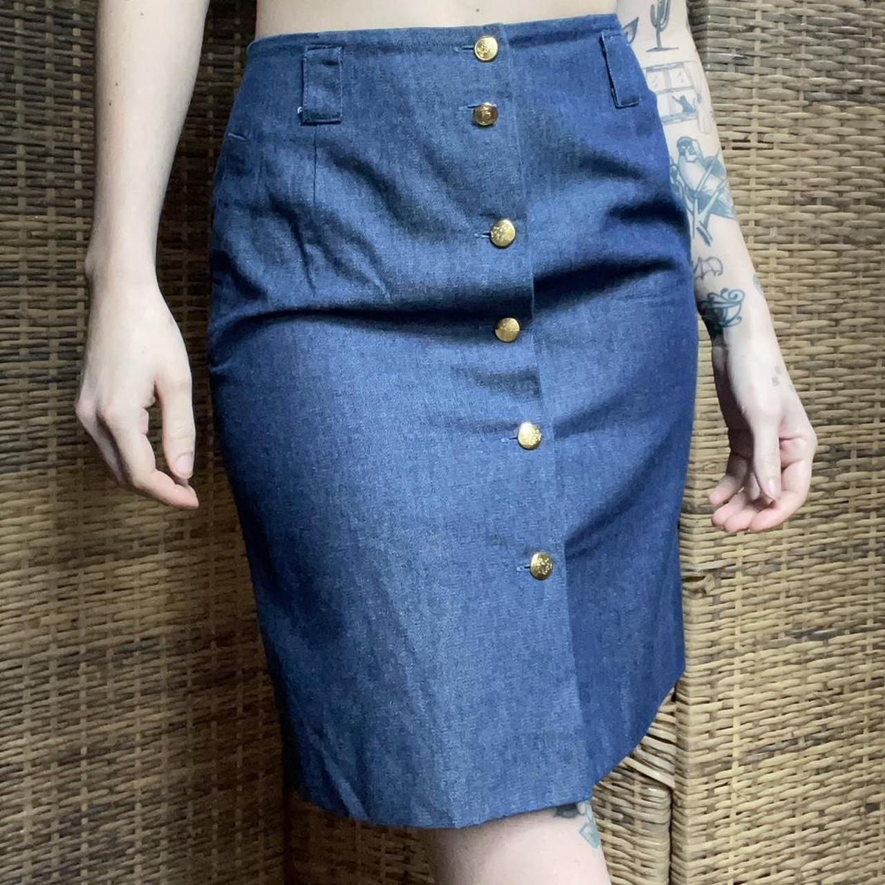 Navy pencil skirt 80s best sale