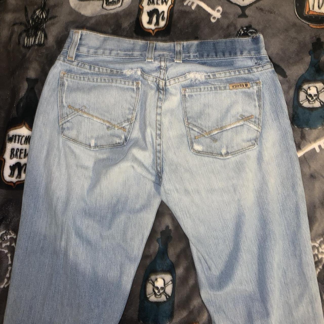 vintage lucky light wash lowrise jeans. im 5'8 and... Depop