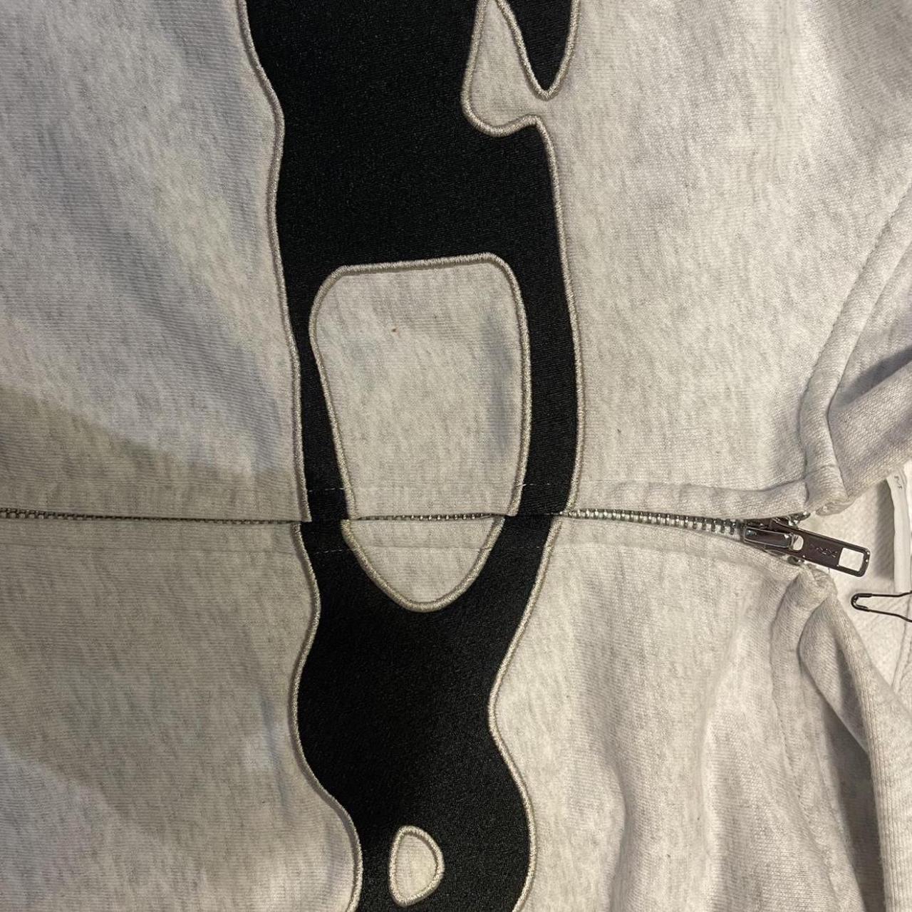 IDA Grey Zip Up Hoodie Embroidered logo on the | Depop