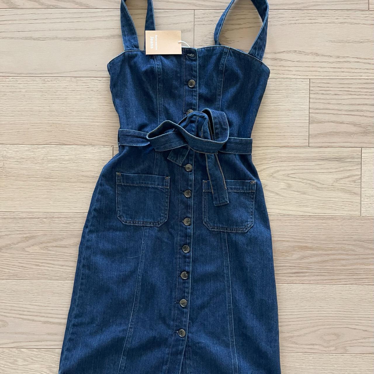 Purchases Reformation Farrah Denim Midi Button Down Dress