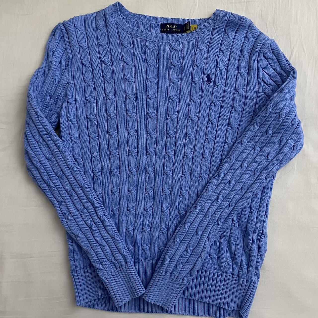 ralph lauren cotton knit jumper worn once, perfect... - Depop
