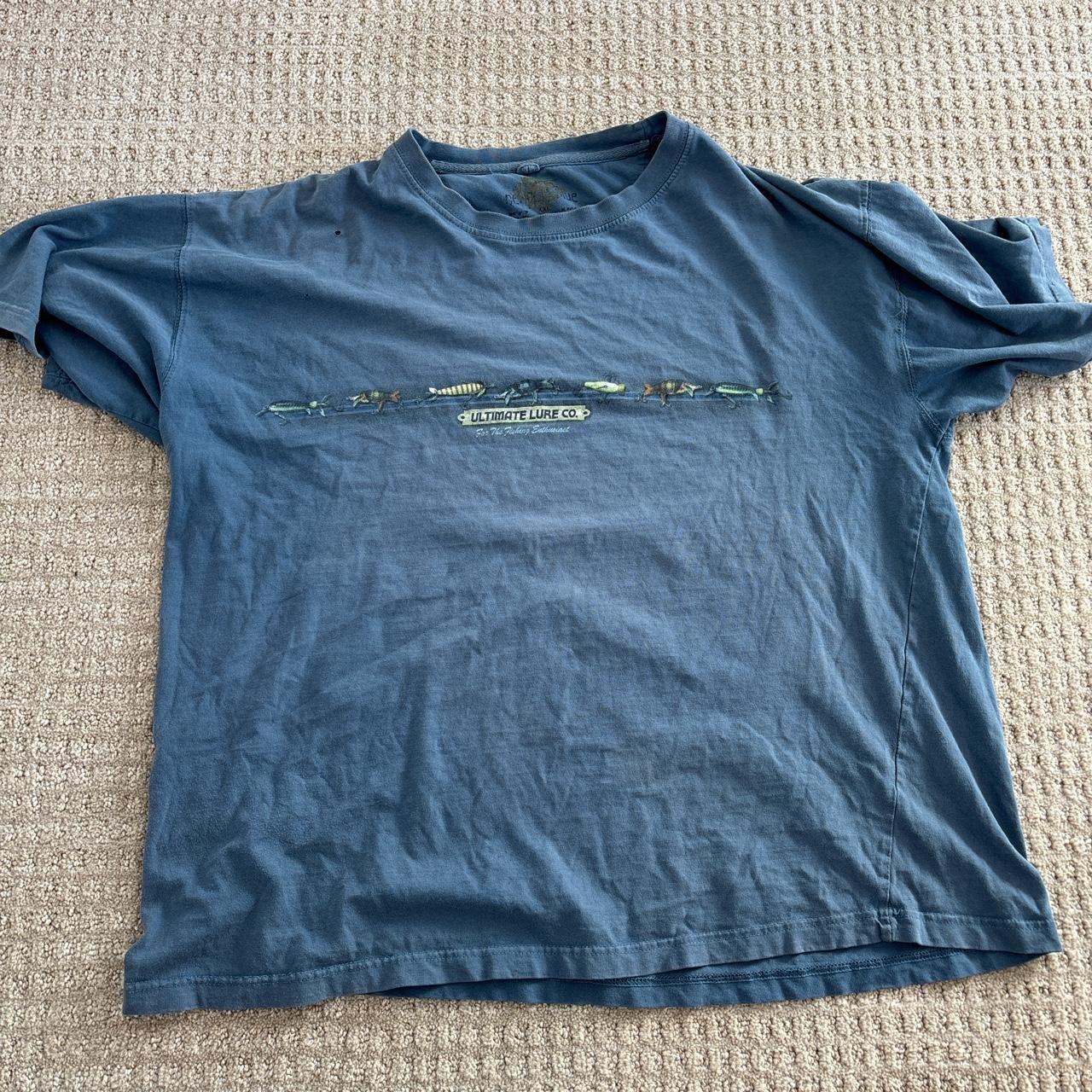 ‼️2xl Newport blue fishing shirt‼️ Some wear in the... Depop