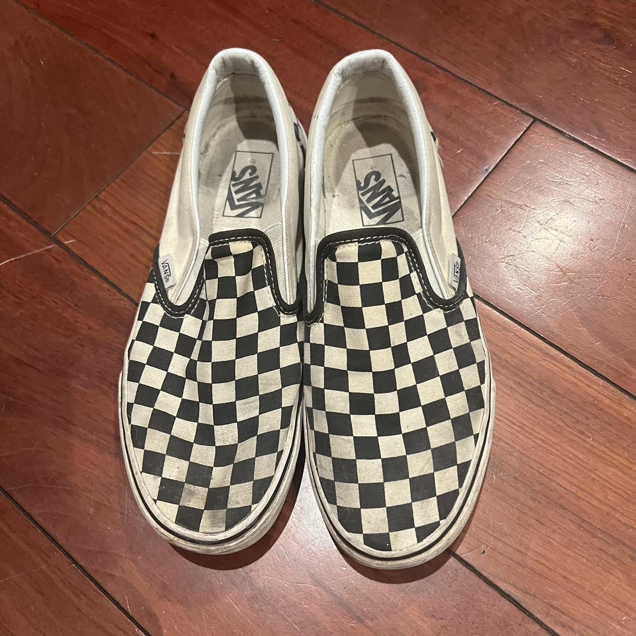 black and white checkered vans