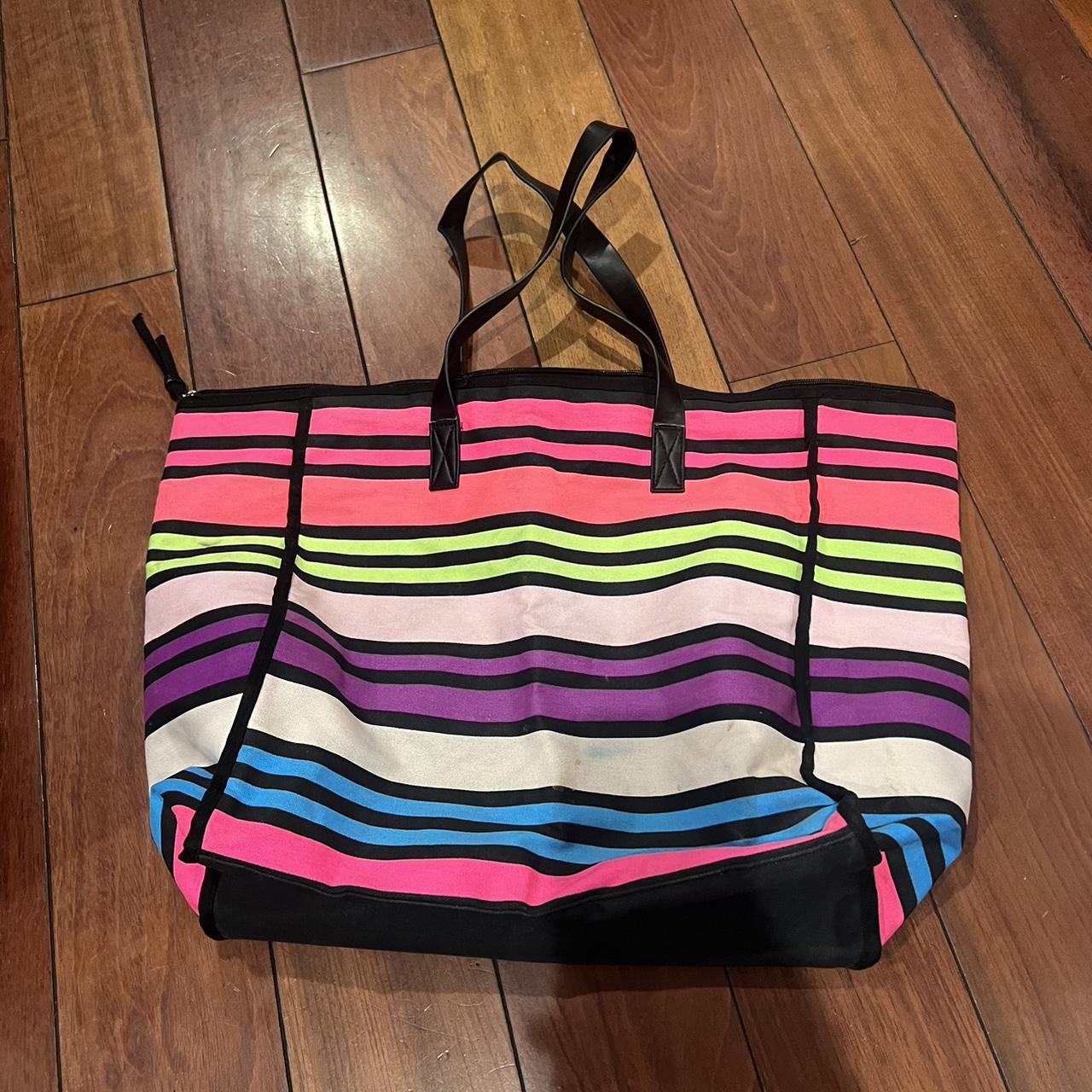 Victoria s secret large rainbow tote black