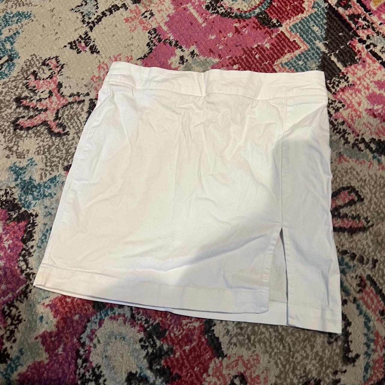 Mable white mini skirt - Depop