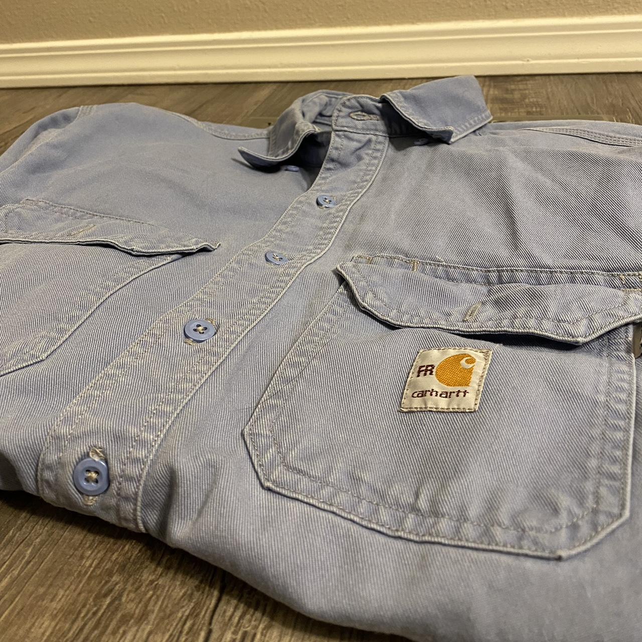 FR Carhartt Button Jacket Size M (but may fit like... - Depop