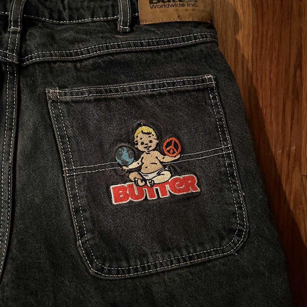 Butter pants size 30 pretty baggy has a few minor... Depop