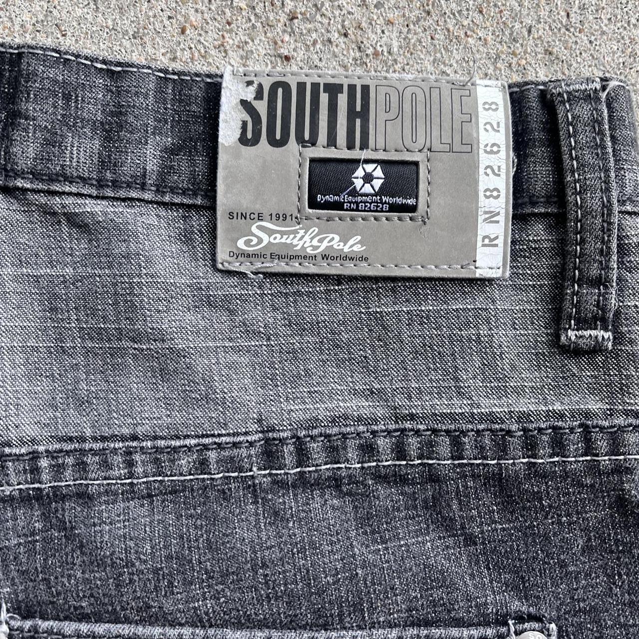 30 waist Vintage southpole jorts Nice black fade... - Depop