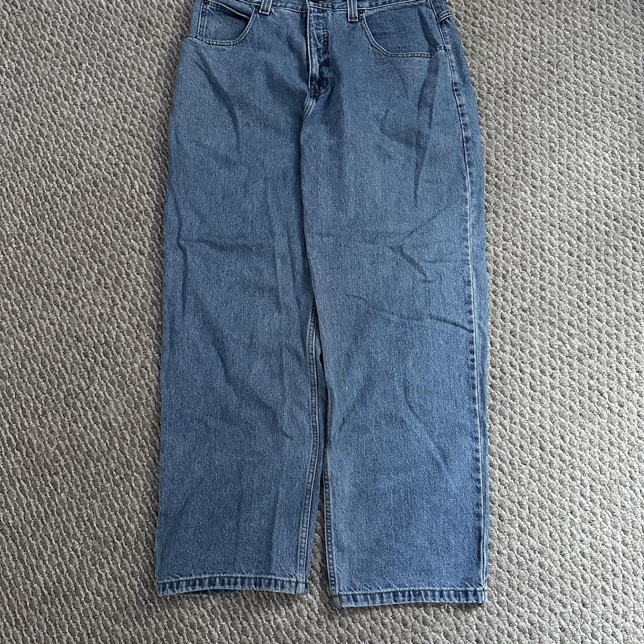 baggy asf anchor blue jeans, good quality denim and... - Depop