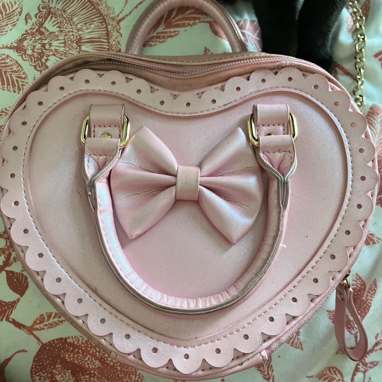 Buy Pink Lolita Heart Crossbody Bag