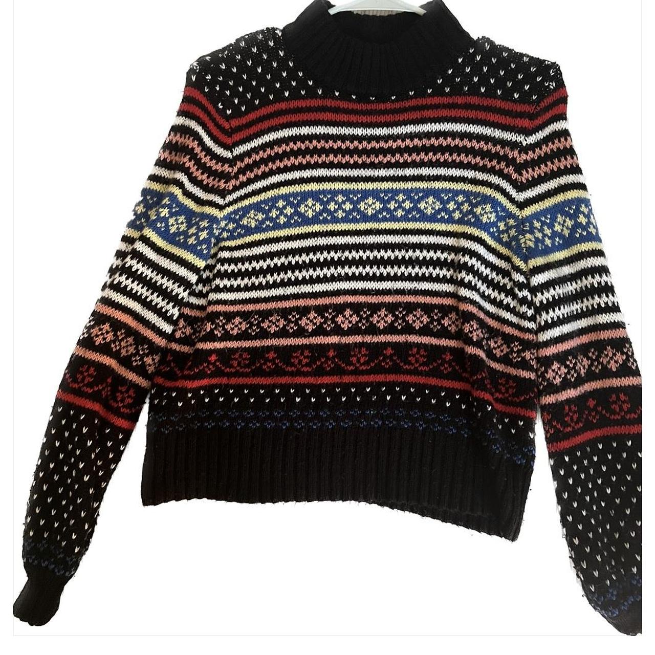 Multicolor fair isle sweater thick and