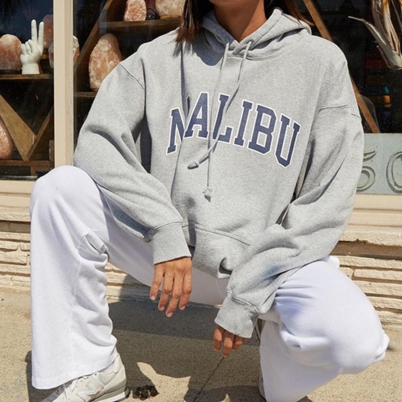 Brandy Melville Women's Hoodie Grey One size – Malibu blue