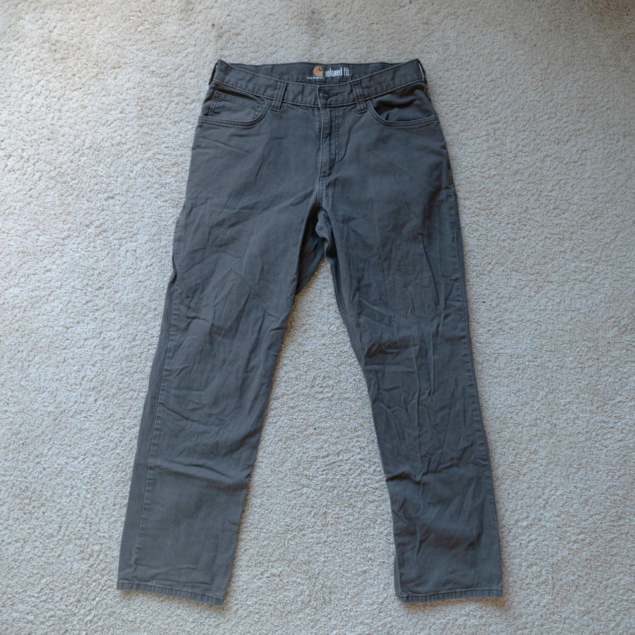 Carhartt Grey Work Pants Carhartt Relaxed Fit... Depop