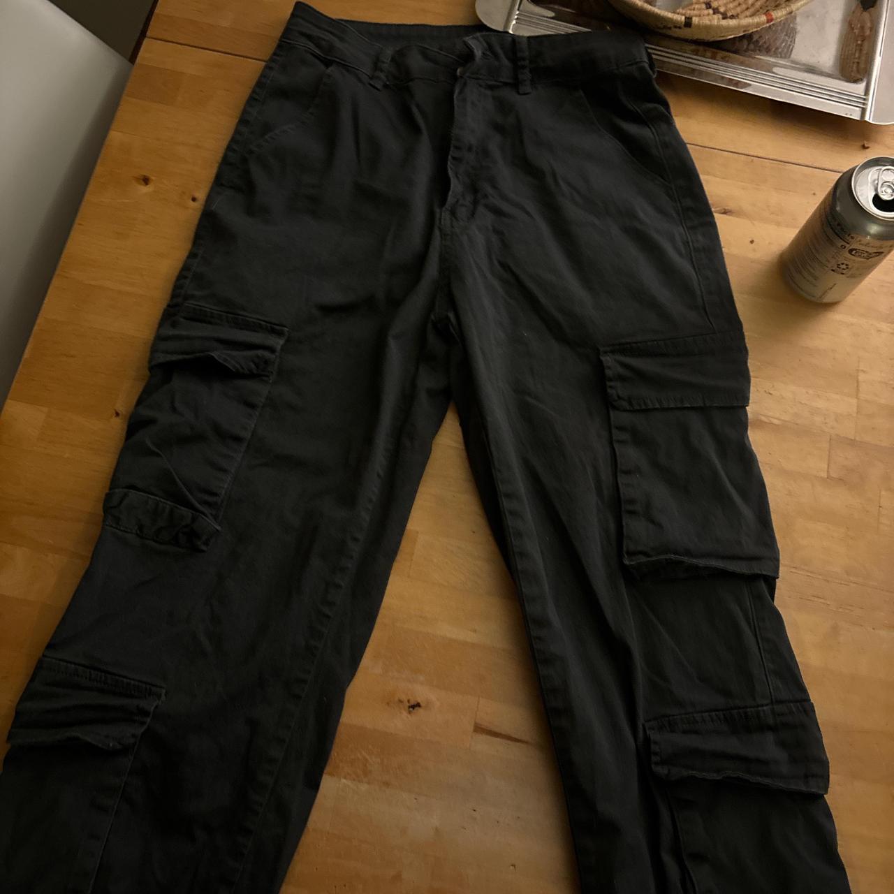 Dark Grey Cargo Pants These Are Really Cute But Depop