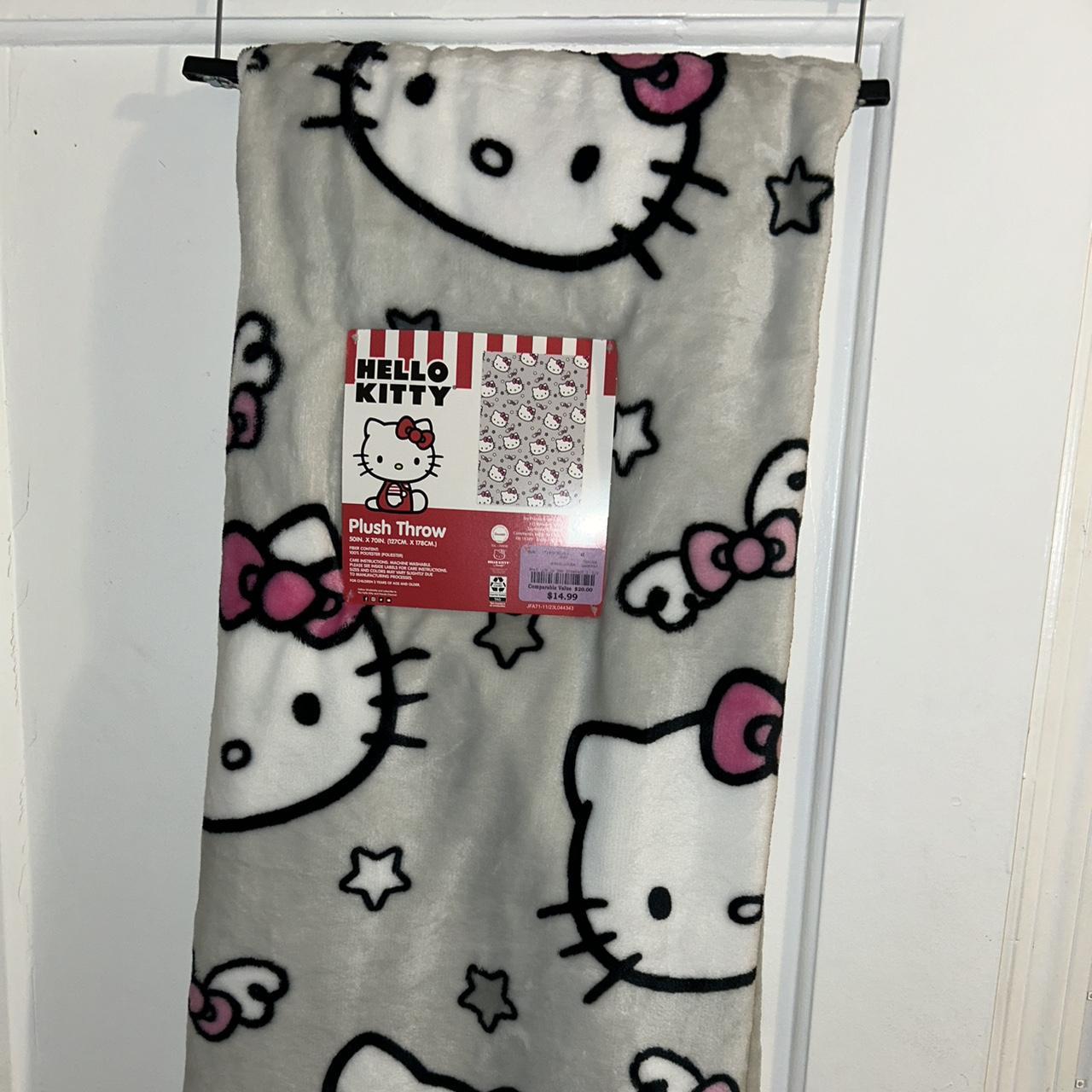 NEW Hello Kitty Grey Plush Throw deals Blanket 50” x 70”