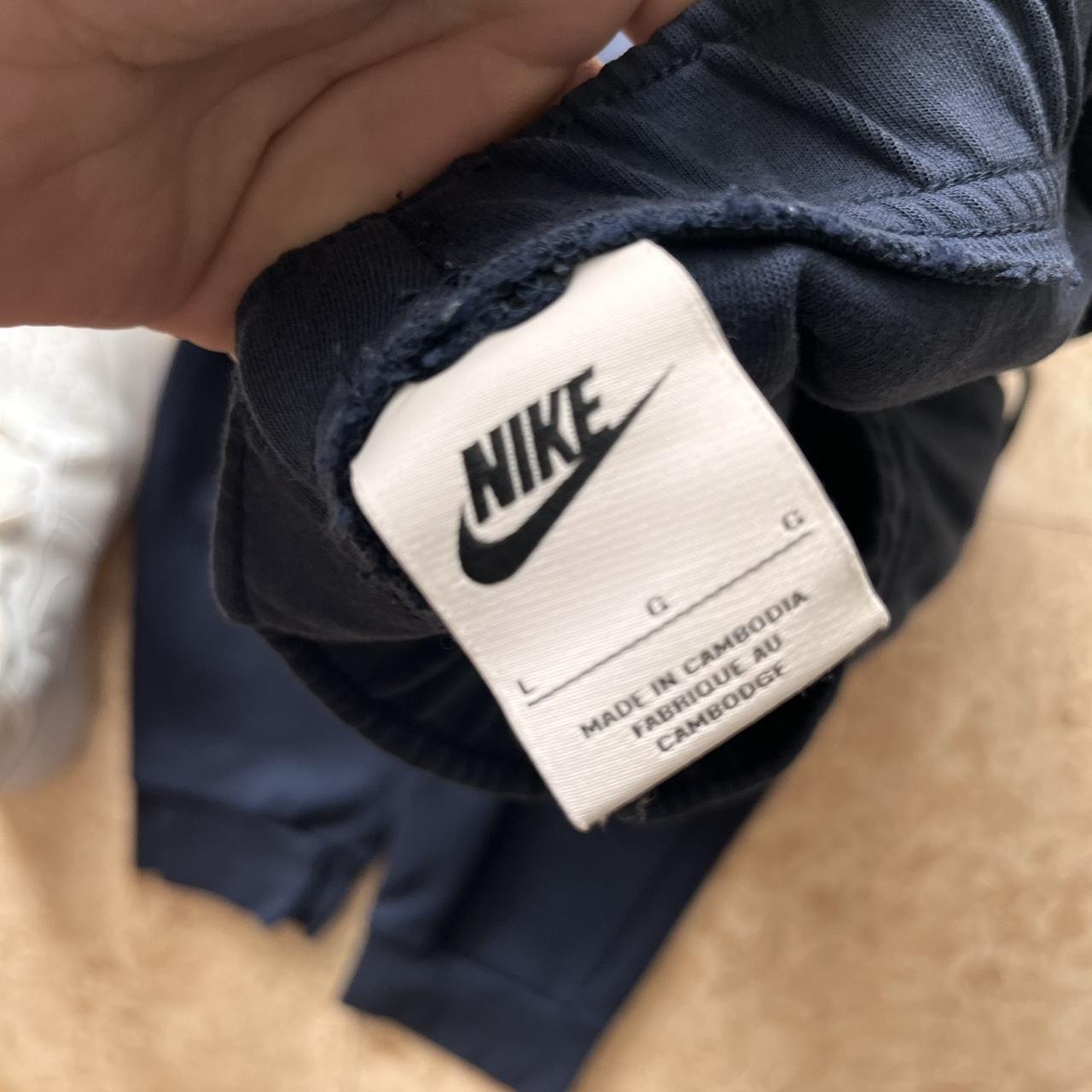 Navy Blue Nike Tech Sweatpants - Depop