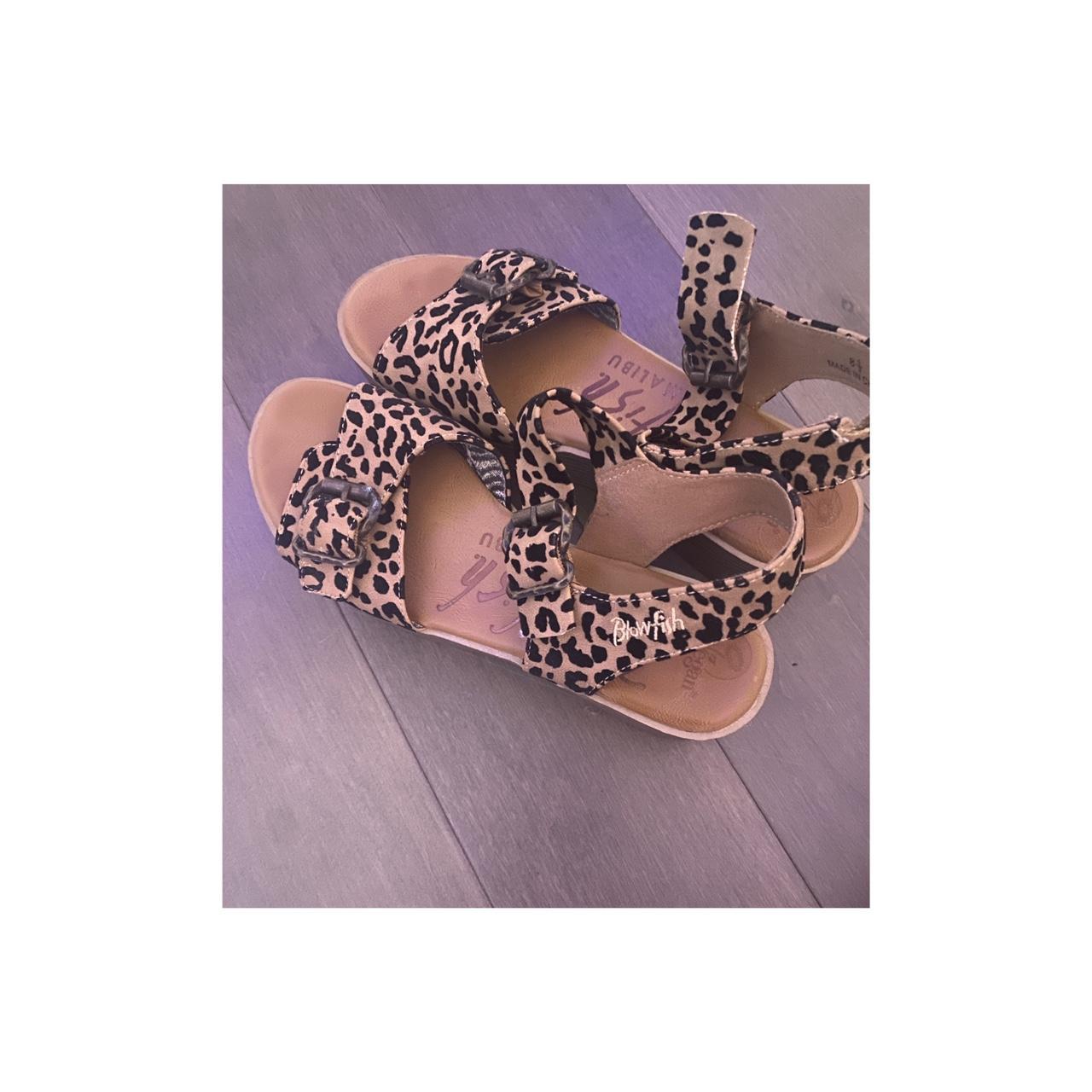 Cute platform cheetah print sandals Depop