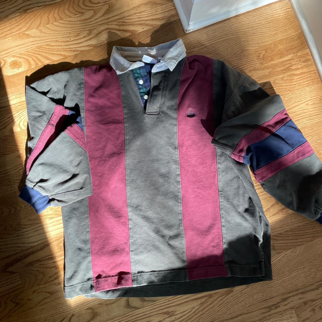 Bugle Boy Men's Green and Red Poloshirts Depop