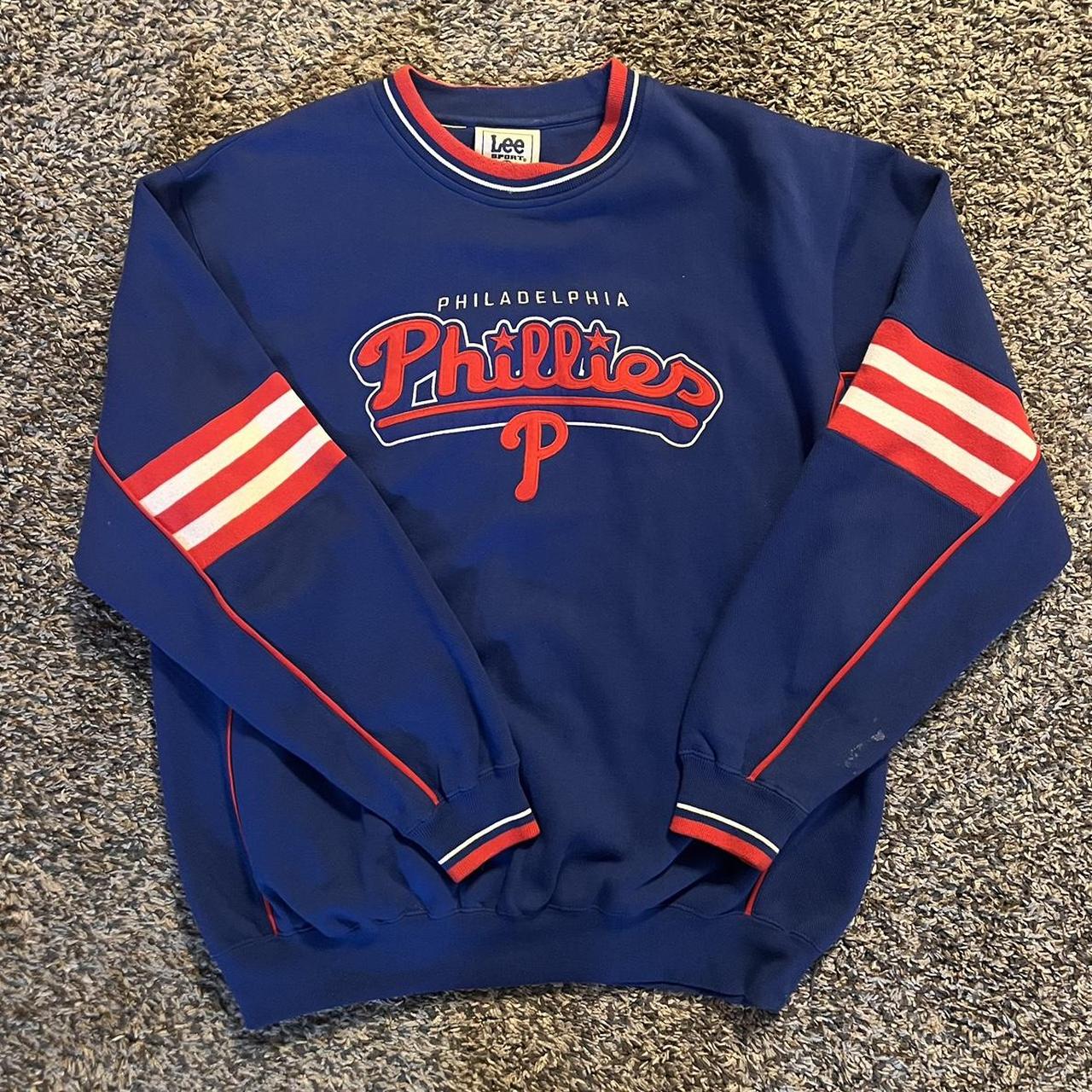 Philadelphia Phillies throwback light blue crew sweatshirt