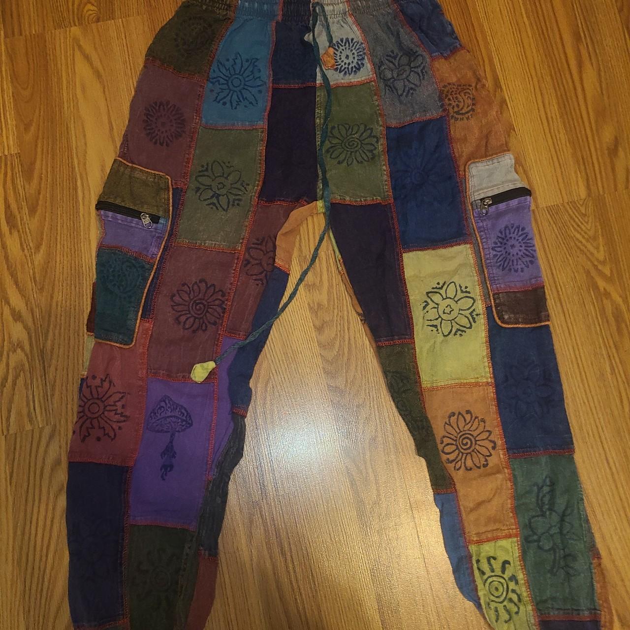 Women's Pants - Multi - L – Multicolored patchwor… - image 1