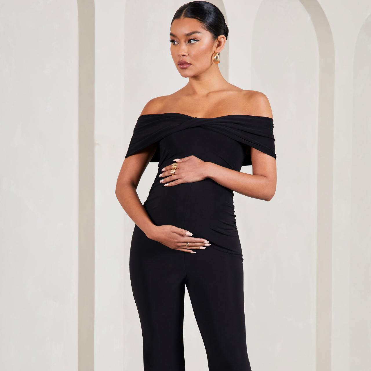 Bardot Jumpsuit Off Shoulder Maternity Jumpsuit Count Down White