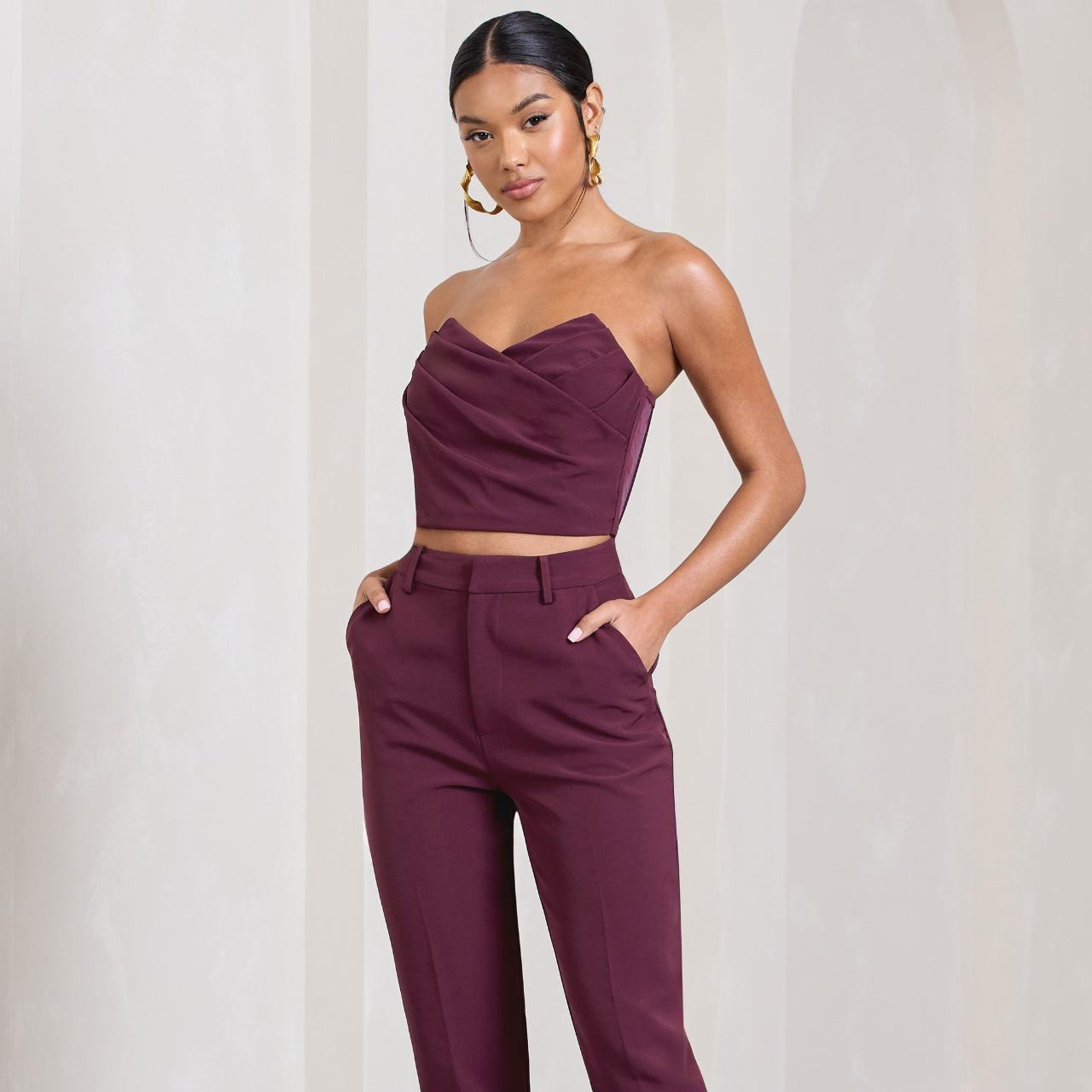 Exclusivity Burgundy Slim Tailored Cigarette