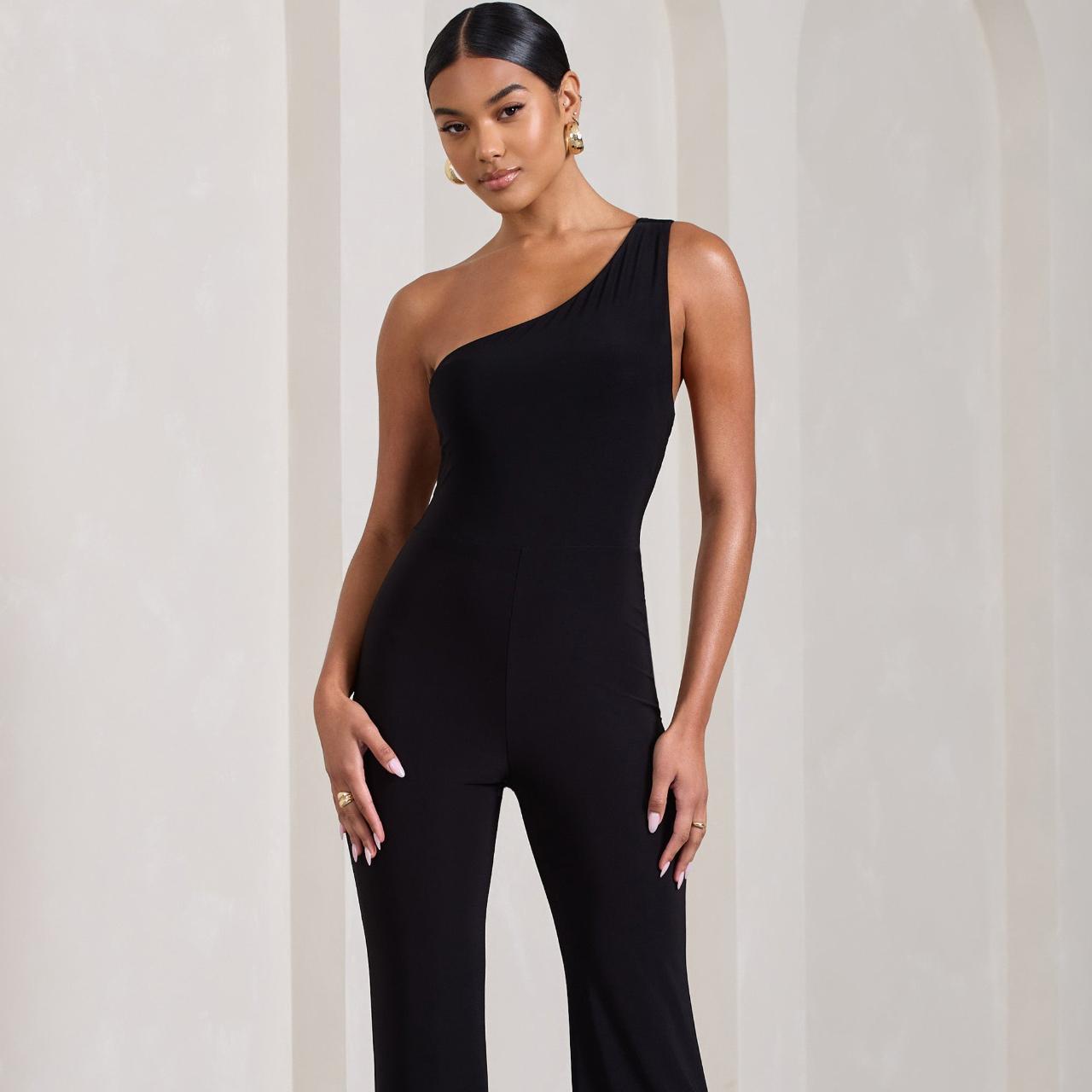 In The Dark Black Sleeveless Asymmetric