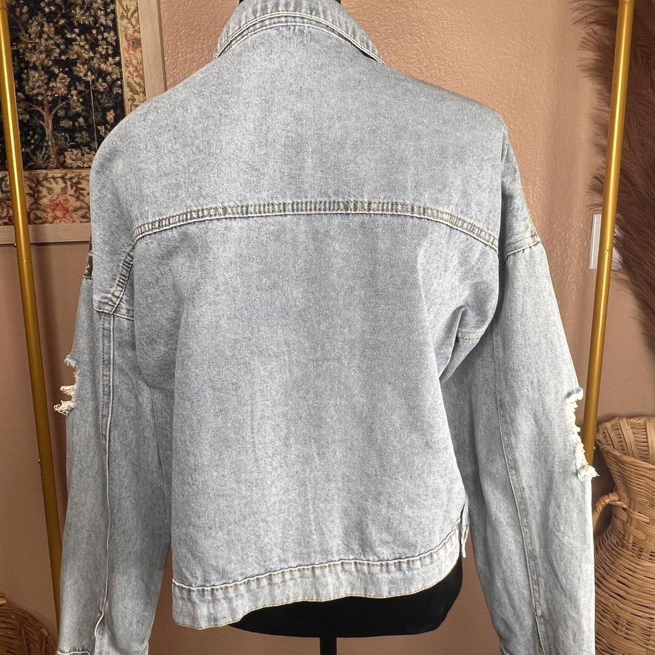 Women's Jacket - Blue - XXL – Leopard Patchwork P… - image 4