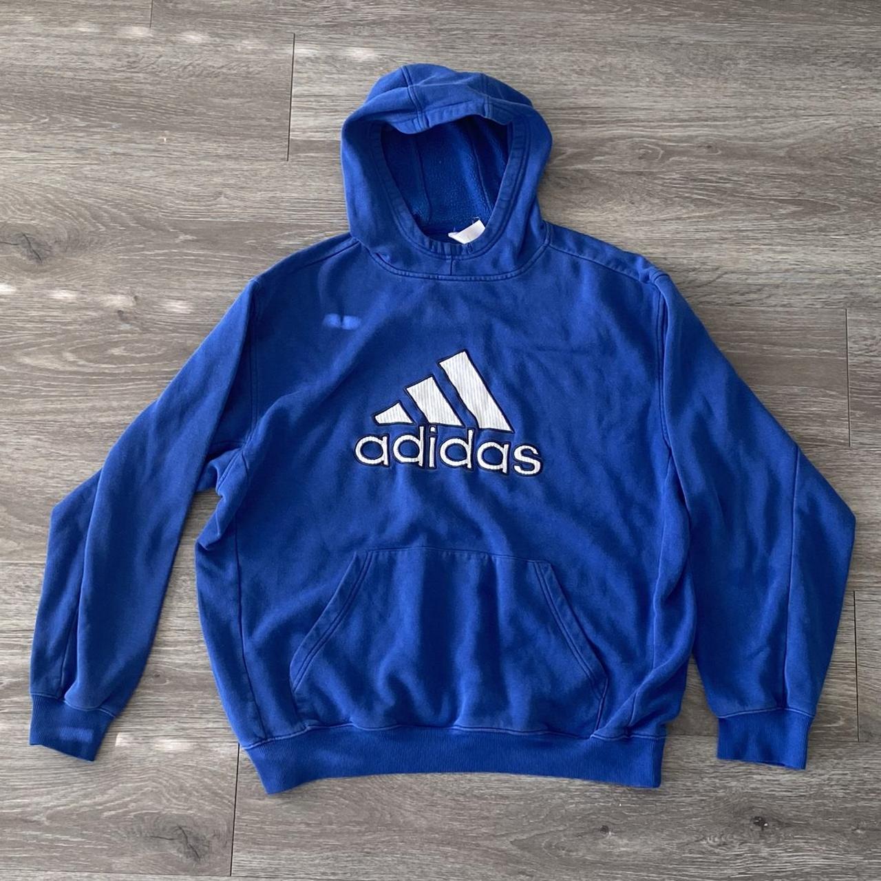 adidas navy sherpa hoodie