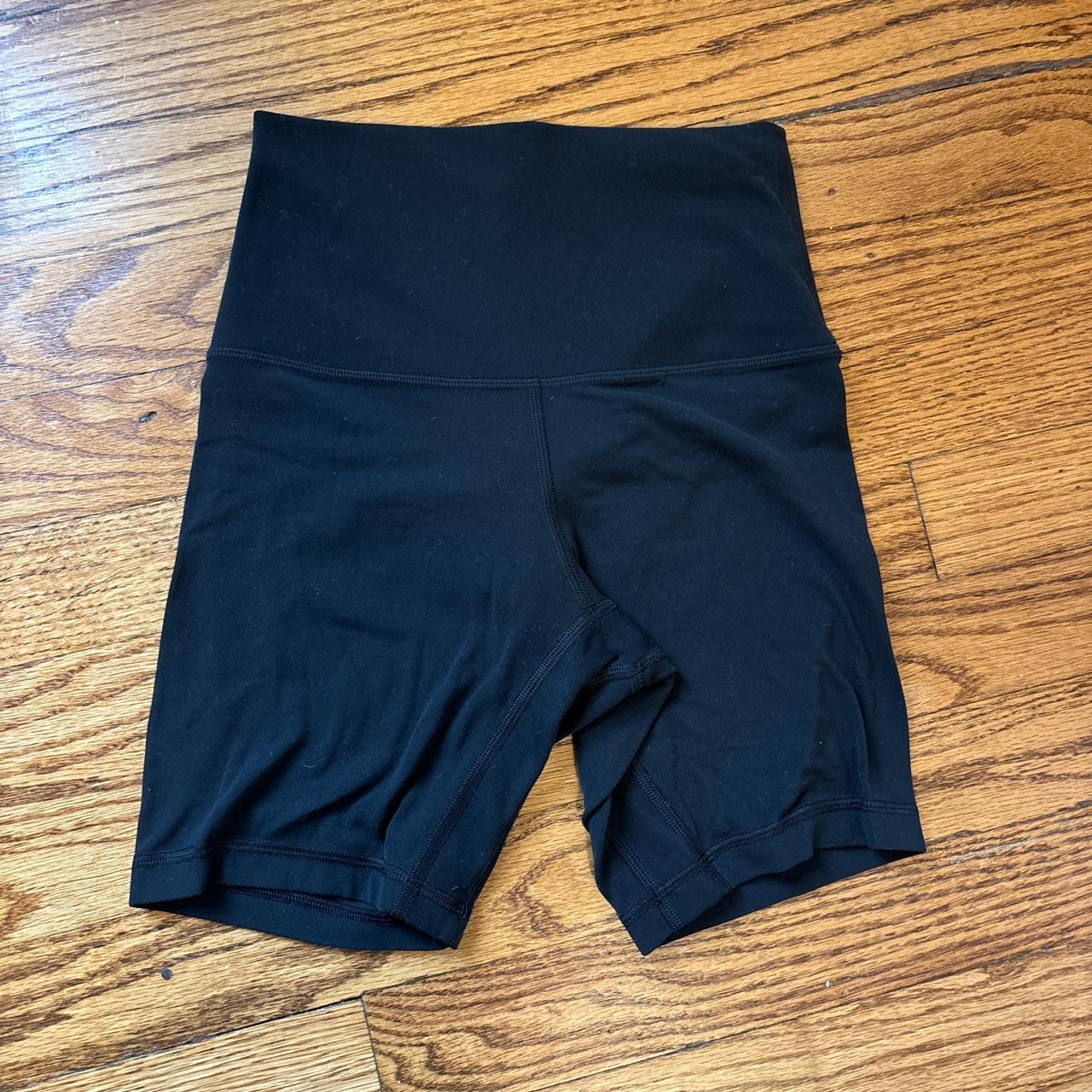 Black Lululemon biker shorts 6” (ripped tag on... - Depop