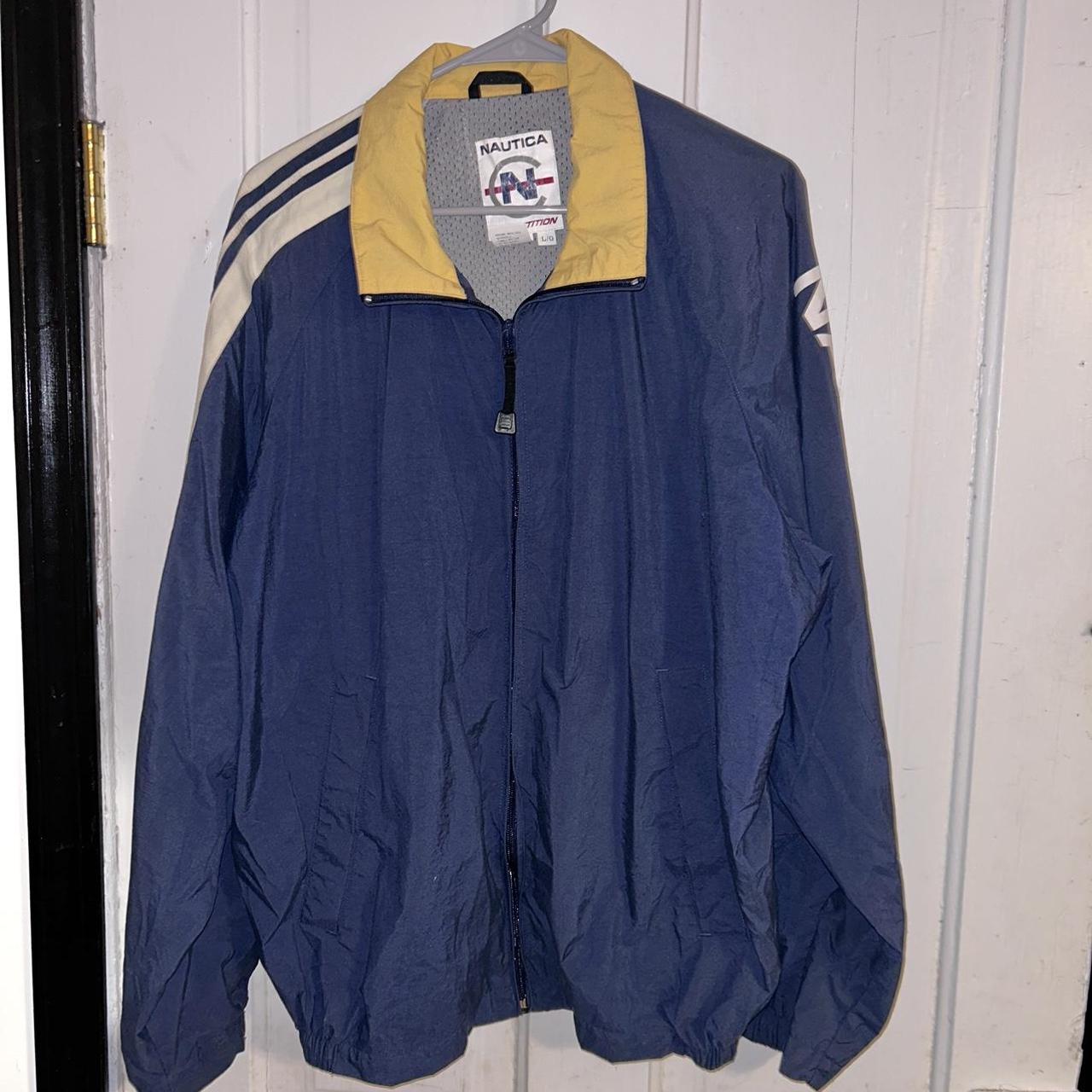 Large Vintage Nautica Competition Windbreaker Navy... - Depop