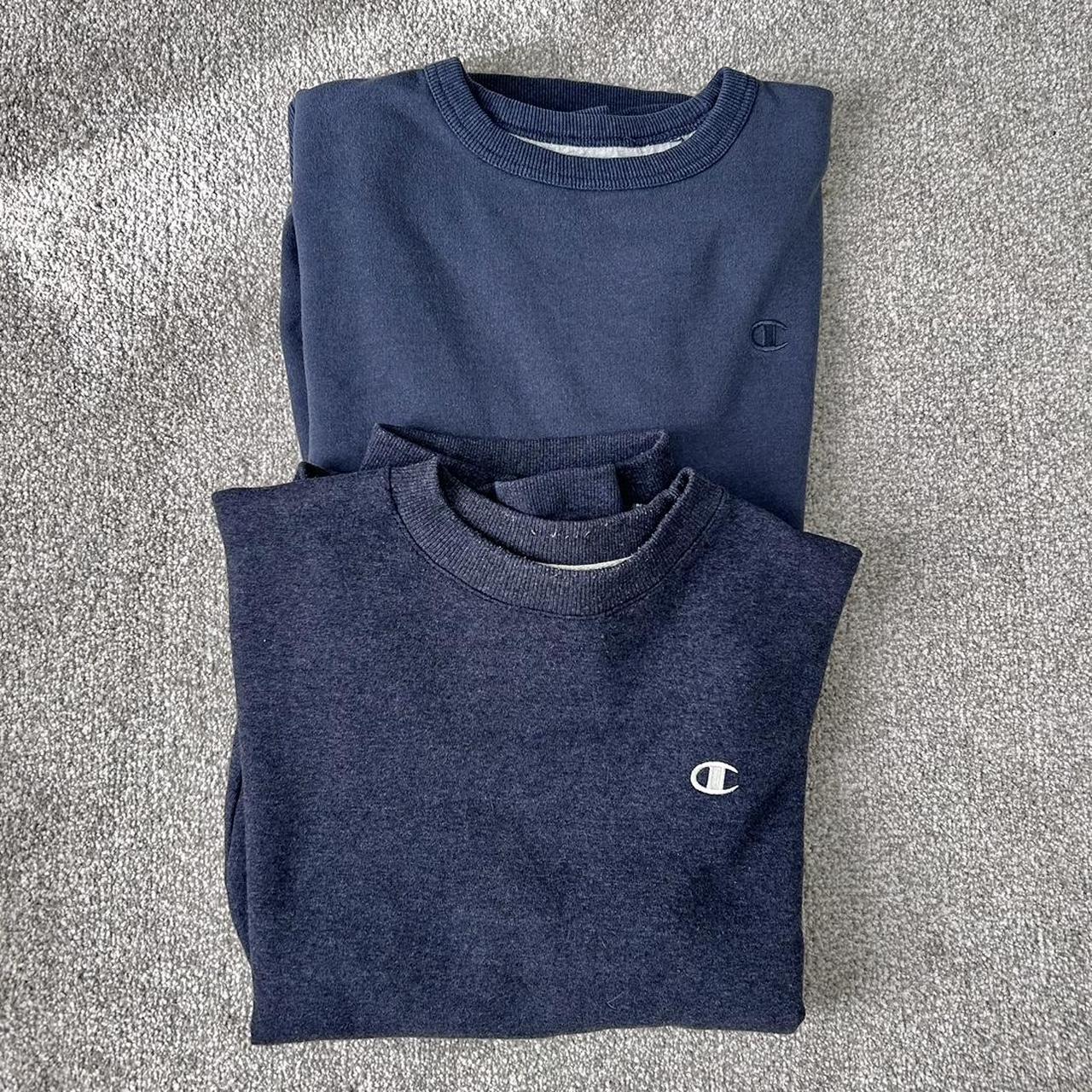 2 Pack Champion Blank Crewnecks Both in very good... Depop