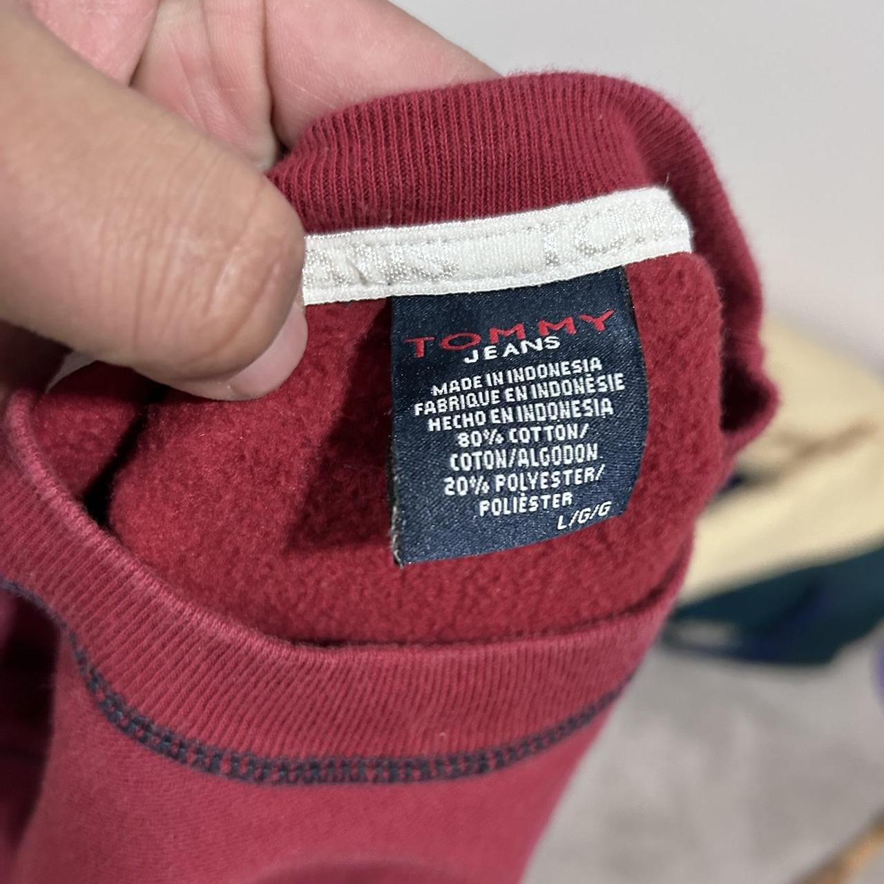 Tommy jeans burgundy discount sweatshirt