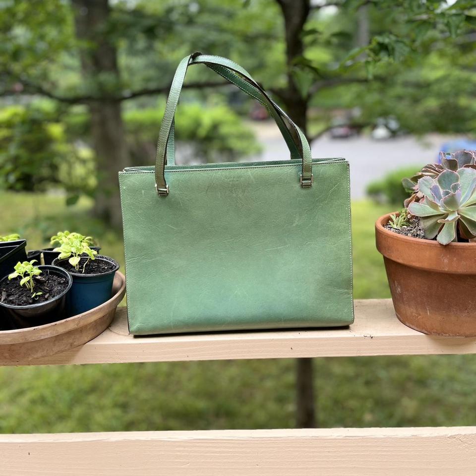 ◆OVHEE◆ Betty Nylon Tote Bag Pale Green P00000RN Green Vegan Leather Tote Bag | Tote bag With Zipper - Emani