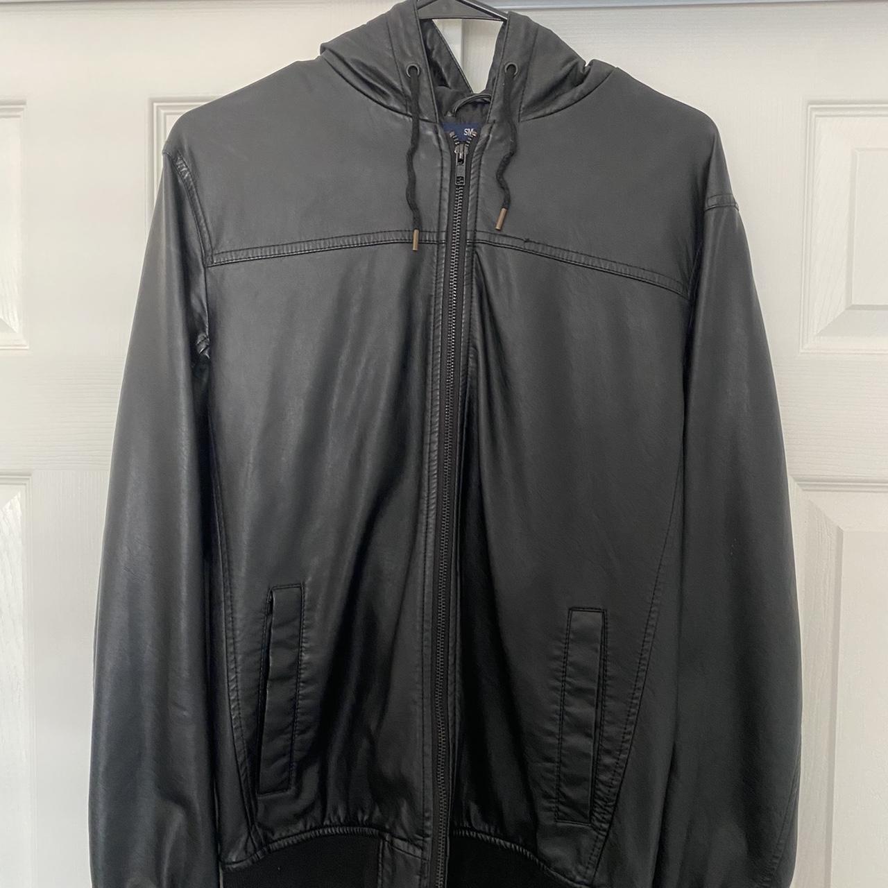 American rag leather on sale jacket