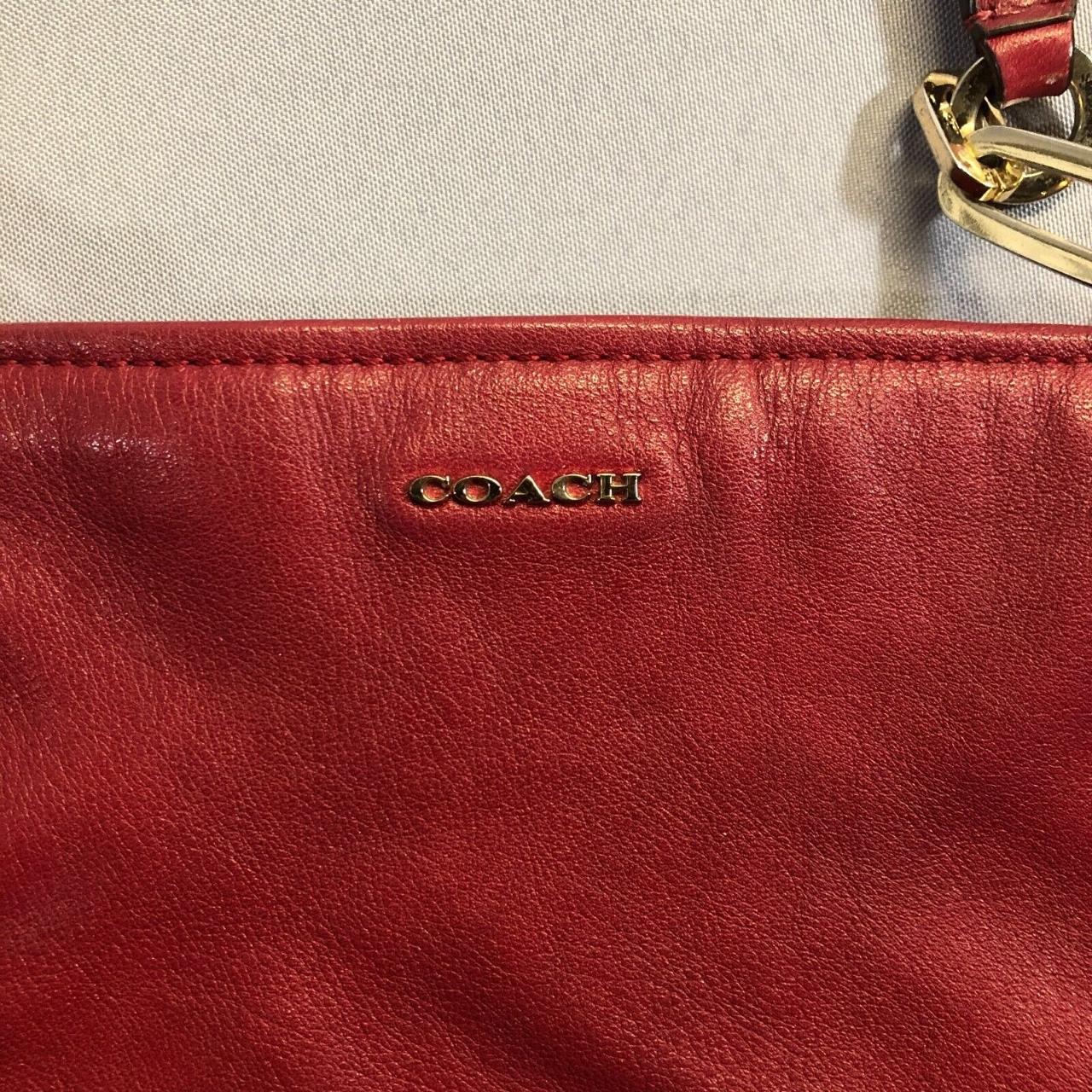 COACH Pewter Madison Mia Soft LEATHER purse TOTE - Depop